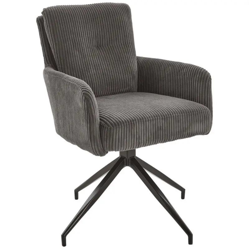 Armlehnstuhl Stoffauswahl, Sitzfl&auml;che 180&deg; drehbar, automatische R&uuml;ckholfunktion Cord