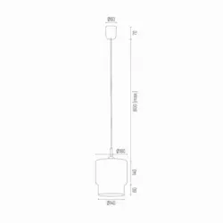 H&auml;ngeleuchte 107/18/18 cm