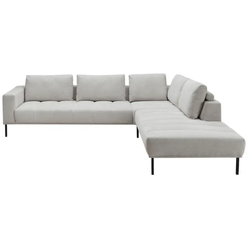 Ecksofa in Flachgewebe Creme 308/270 cm