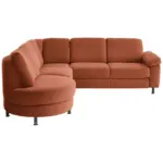 XXXLutz Lauterach - Ihr M&ouml;belhaus bei Bregenz Ecksofa in Flachgewebe Rostfarben 252/248 cm
