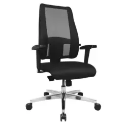 Drehstuhl in Webstoff Schwarz