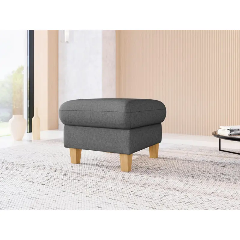 Hocker in Textil Dunkelgrau