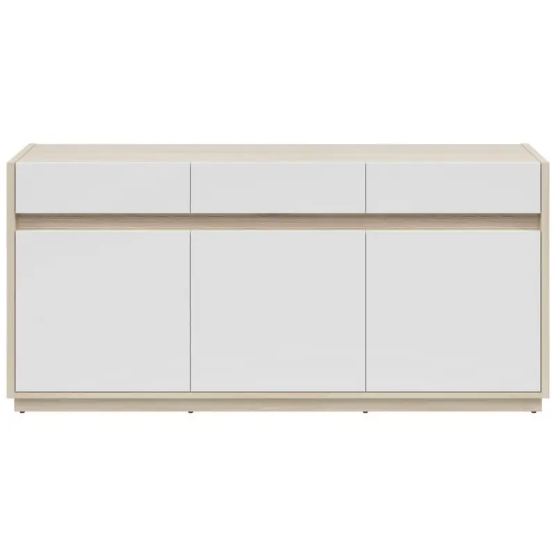 Sideboard Wei&szlig;, Eichefarben 173,5/80,8/42 cm