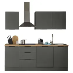 K&uuml;chenleerblock in Graphitfarben