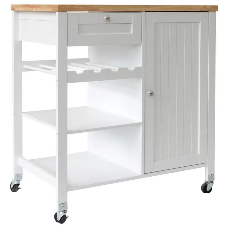 Servierwagen in Wei&szlig;