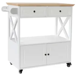 Servierwagen in Wei&szlig;