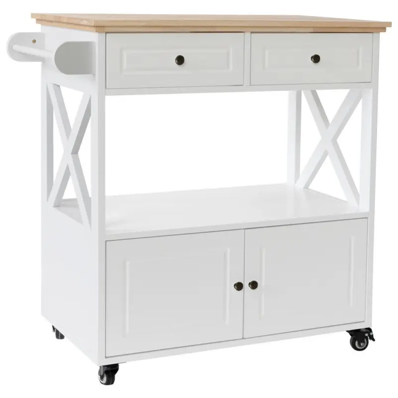 Servierwagen in Wei&szlig;