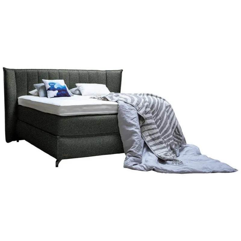 Boxspringbett 180/200 cm in Graugr&uuml;n