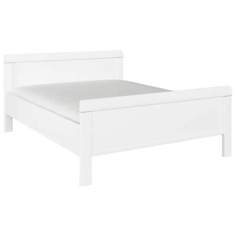 Bett 140/200 cm in Wei&szlig;
