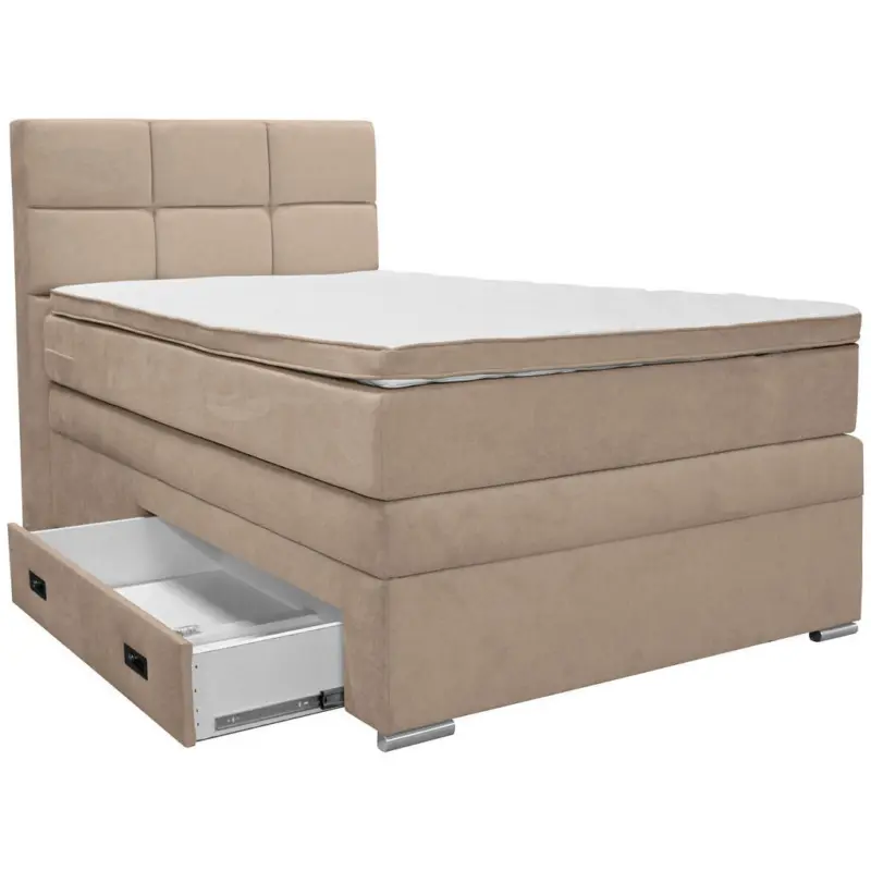 Boxspringbett 120/200 cm in Beige