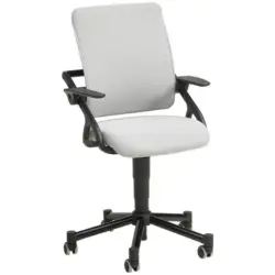 Jugenddrehstuhl in Netzbespannung Schwarz, Hellgrau