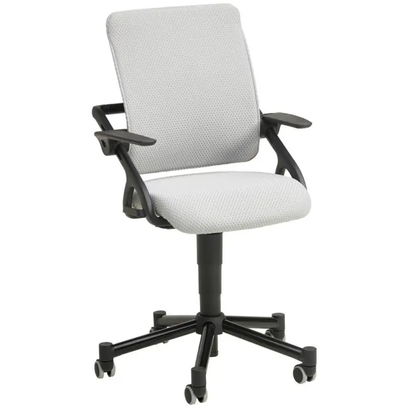 Jugenddrehstuhl in Netzbespannung Schwarz, Hellgrau