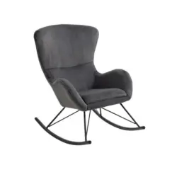 Schaukelstuhl in Schwarz, Dunkelgrau