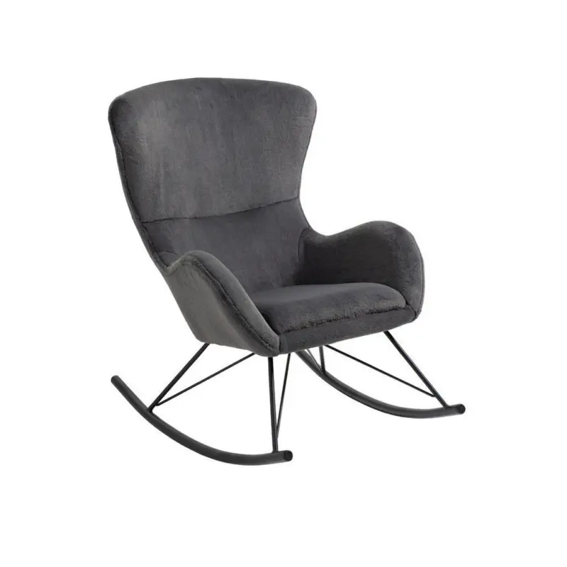 Schaukelstuhl in Schwarz, Dunkelgrau