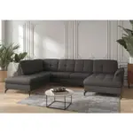 XXXLutz Lauterach - Ihr M&ouml;belhaus bei Bregenz Wohnlandschaft Zora E in Echtleder Anthrazit