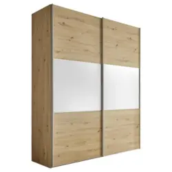 Schwebet&uuml;renschrank in Wei&szlig;, Eiche Artisan