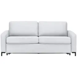 Schlafsofa in Webstoff Silberfarben