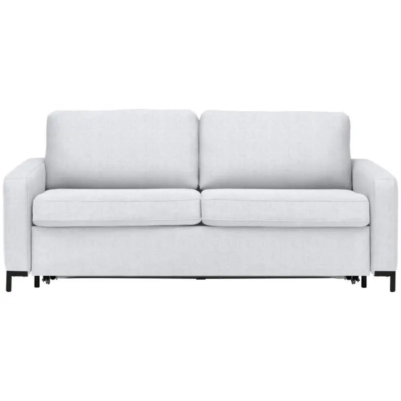 Schlafsofa in Webstoff Silberfarben