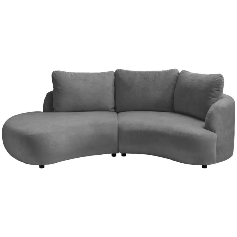 Ecksofa in Mikrofaser Anthrazit 250/139 cm