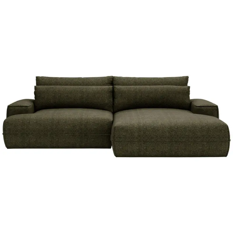 Ecksofa in Struktur Gr&uuml;n 272/156 cm