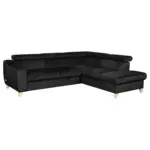 XXXLutz Lauterach - Ihr M&ouml;belhaus bei Bregenz Ecksofa in Webstoff Schwarz 245/208 cm