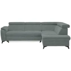 Ecksofa Prag in Mikrofaser Grau