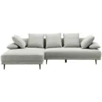XXXLutz Lauterach - Ihr M&ouml;belhaus bei Bregenz Ecksofa in Mikrofaser Hellgrau 171/282 cm