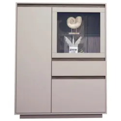 Highboard Nussbaumfarben, Kaschmir 110/141/41 cm