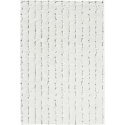 Webteppich 133/195 cm Masai Anthrazit, Creme, Schwarz