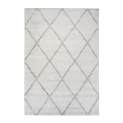 Webteppich 80/150 cm Luxury 210 Elfenbein / Taupe Creme, Taupe