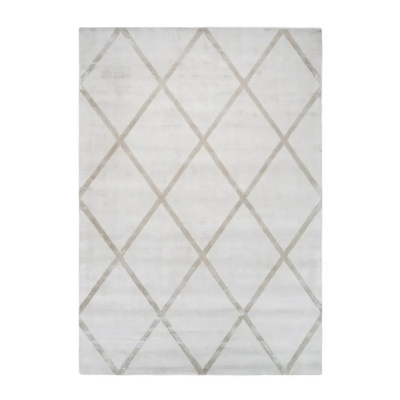 Webteppich 80/150 cm Luxury 210 Elfenbein / Taupe Creme, Taupe