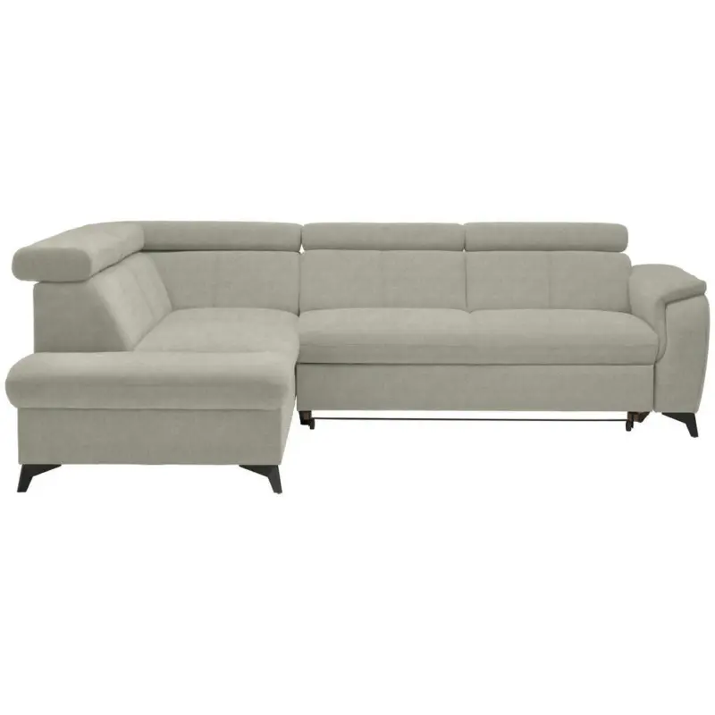 Ecksofa Prag in Webstoff Hellgrau