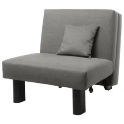 Schlafsessel in Flachgewebe Hellgrau