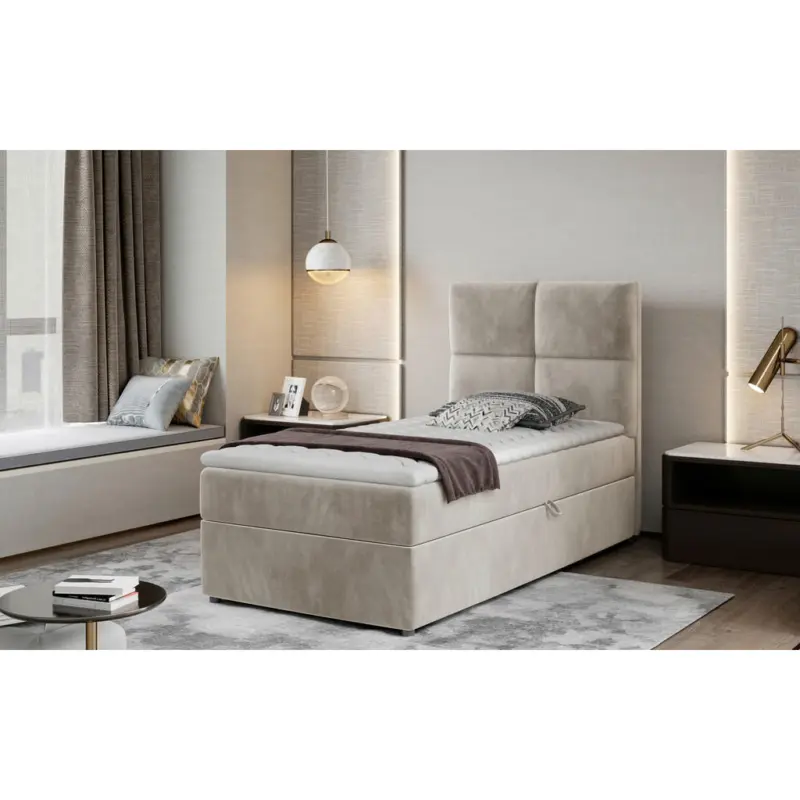 Boxbett 90/200 cm in Beige