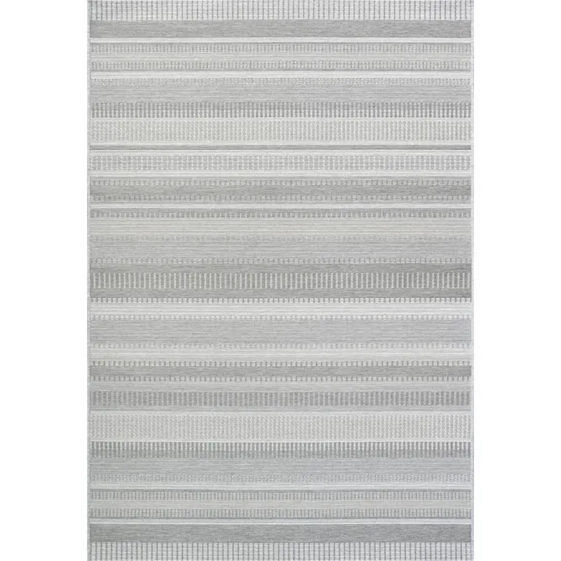 Outdoorteppich 200/290 cm Amalfi Grau, Hellgrau, Dunkelgrau