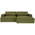 XXXLutz Lauterach - Ihr M&ouml;belhaus bei Bregenz Ecksofa Felicia in Struktur Waldgr&uuml;n 267/187 cm