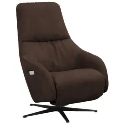 Relaxsessel in Textil Dunkelbraun