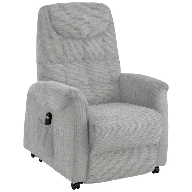 Fernsehsessel in Mikrofaser Hellgrau