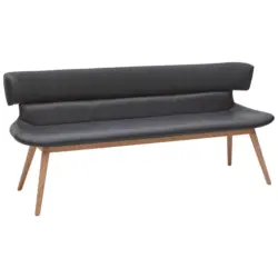 Sitzbank 170/84,5/64,5 cm in Schwarz, Eichefarben