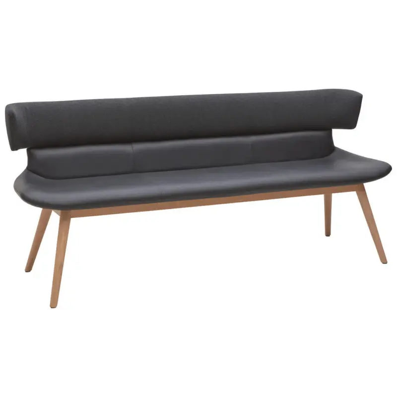 Sitzbank 170/84,5/64,5 cm in Schwarz, Eichefarben