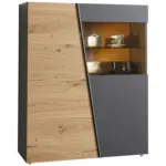 XXXLutz Lauterach - Ihr M&ouml;belhaus bei Bregenz Highboard Graphitfarben, Wildeiche 96/138/42,3 cm