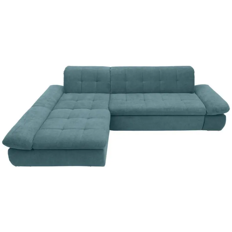 Ecksofa in Mikrofaser Petrol 172/300 cm