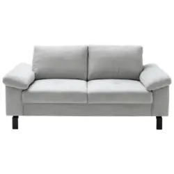 2-Sitzer-Sofa in Velours Silberfarben