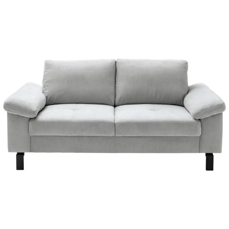 2-Sitzer-Sofa in Velours Silberfarben