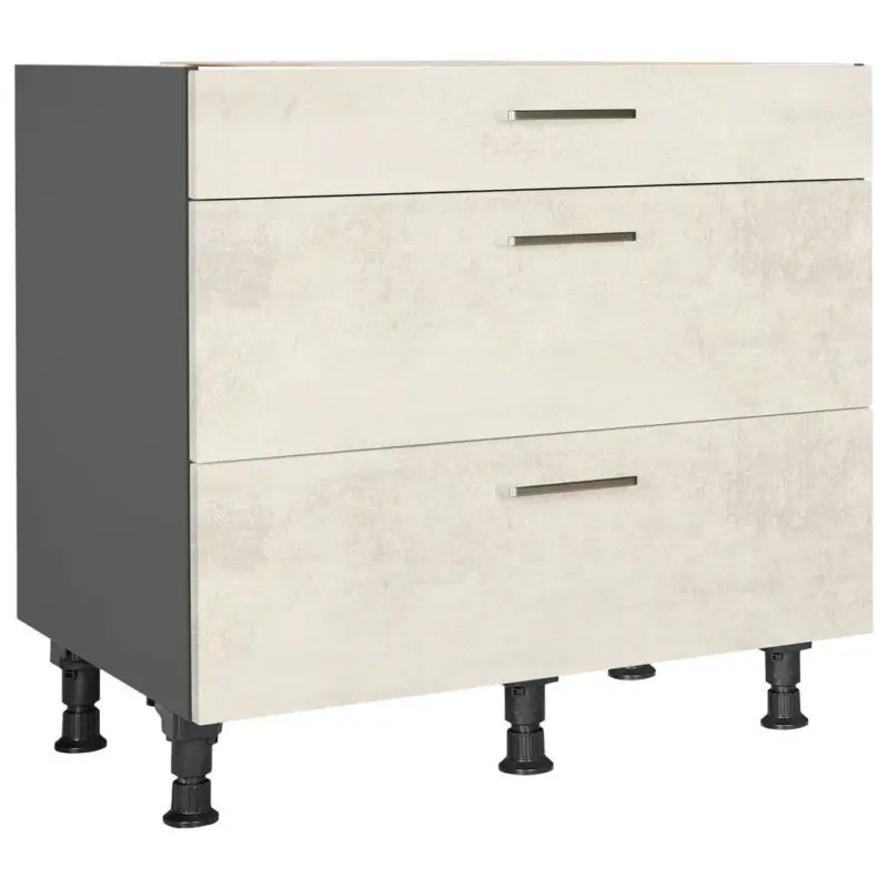 Schubkastenunterschrank 90/87/56 cm in Wei&szlig;