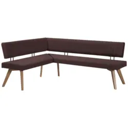 Eckbank 170/220 cm in Dunkelbraun, Wildeiche