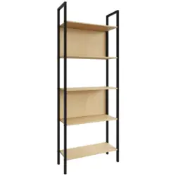 Regal 62/165/24 cm Schwarz, Honigeiche