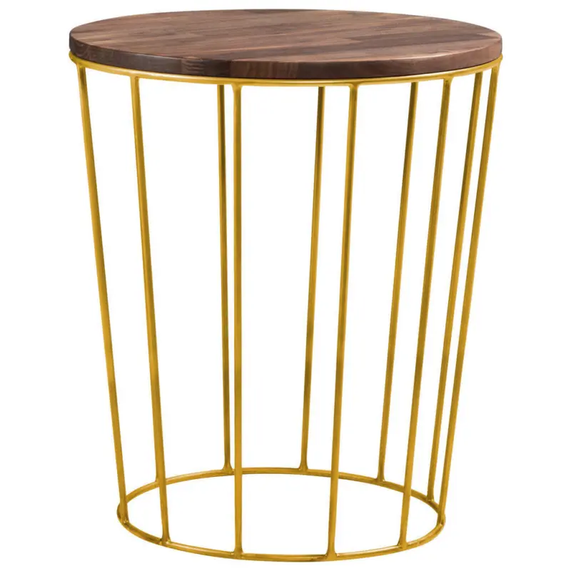 Nachtk&auml;stchen in massiv Nussbaum Nussbaumfarben, Bronzefarben