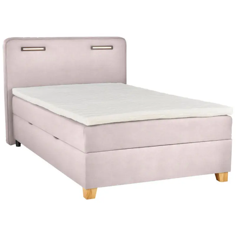 Boxbett 100/200 cm in Hellrosa