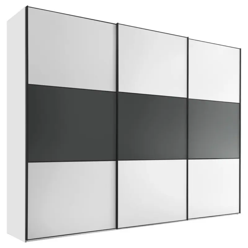 Schwebet&uuml;renschrank in Anthrazit, Wei&szlig;